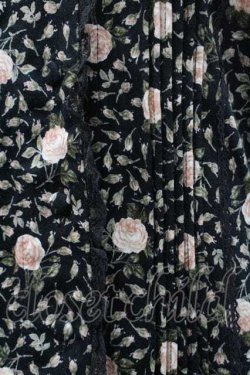 画像4: PINK HOUSE / 薔薇柄Vネック五分袖カットソーカーディガン L ブラック I-26-01-10-060-LO-TO-SA-ZI