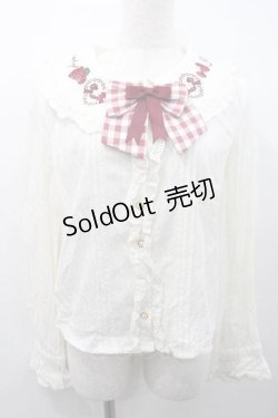 画像1: Amavel / Strawberry Basketコットンブラウス  生成りＸ赤 I-26-01-10-006-CA-BL-SA-ZI