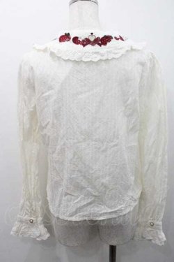 画像2: Amavel / Strawberry Basketコットンブラウス  生成りＸ赤 I-26-01-10-006-CA-BL-SA-ZI