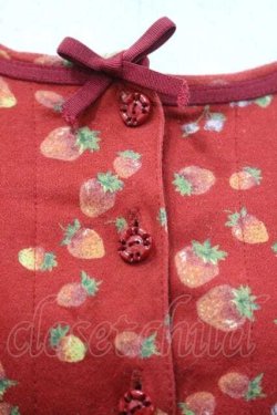 画像4: PINK HOUSE / いちごバスケット柄カットカーディガン  赤 I-26-01-10-071-LO-TO-SA-ZI