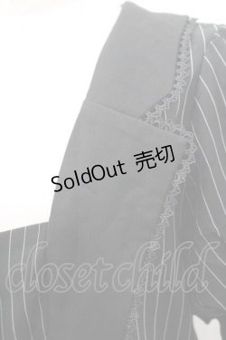 画像3: Chalmiere / ストライプレースアップジャケット M ブラック I-26-01-10-073-0-JA-SA-ZI