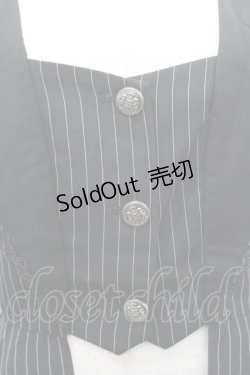 画像4: Chalmiere / ストライプレースアップジャケット M ブラック I-26-01-10-073-0-JA-SA-ZI