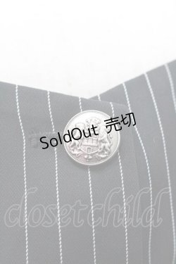 画像5: Chalmiere / ストライプレースアップジャケット M ブラック I-26-01-10-073-0-JA-SA-ZI