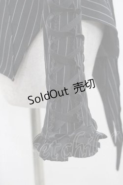 画像7: Chalmiere / ストライプレースアップジャケット M ブラック I-26-01-10-073-0-JA-SA-ZI