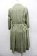画像2: an another angelus / フロントボタン長袖ワンピース  グリーン I-26-01-10-080-CA-OP-SA-ZI (2)