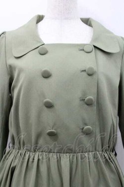 画像3: an another angelus / フロントボタン長袖ワンピース  グリーン I-26-01-10-080-CA-OP-SA-ZI