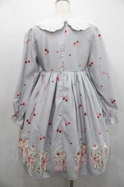 画像2: Ank Rouge / MAKIコラボねこ柄ワンピース  サックス I-26-01-10-086-CA-OP-SA-ZI