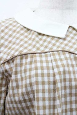 画像3: Fi.n.t / チェックAラインワンピース  ブラウンＸ白 I-26-01-10-089-CA-OP-SA-ZI