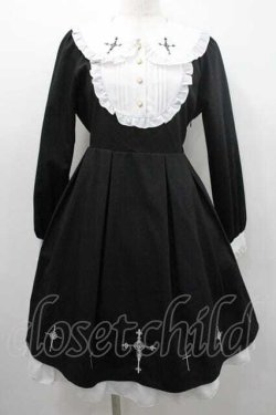 画像1: Amavel / Rosary Vampire召使いワンピース  黒Ｘ白 I-26-01-10-090-CA-OP-SA-ZI