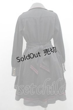 画像2: Amavel / Histoire Epeistミリタリーワンピース  黒Ｘボルドー I-26-01-10-091-CA-OP-SA-ZI