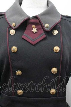 画像3: Amavel / Histoire Epeistミリタリーワンピース  黒Ｘボルドー I-26-01-10-091-CA-OP-SA-ZI