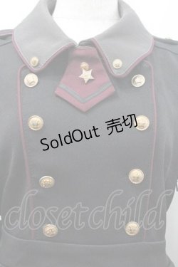 画像3: Amavel / Histoire Epeistミリタリーワンピース  黒Ｘボルドー I-26-01-10-091-CA-OP-SA-ZI