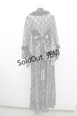 画像4: Hoshibako Works / 月影の待ちびと和様セットアップワンピース  黒 I-26-01-10-095-LO-OP-SA-ZI