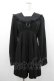 画像1: Amilige / フリル襟風長袖ワンピース M 黒 I-26-01-10-096-PU-OP-SA-ZI (1)