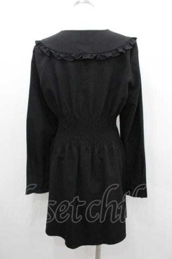 画像2: Amilige / フリル襟風長袖ワンピース M 黒 I-26-01-10-096-PU-OP-SA-ZI