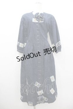 画像1: PINK HOUSE / かおくまワッペンデニムワンピース  青デニム I-26-01-10-102-LO-OP-SA-ZI