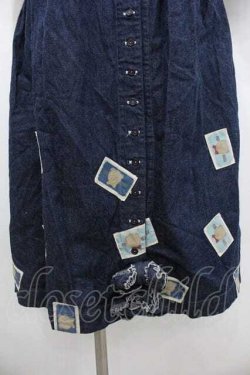 画像2: PINK HOUSE / かおくまワッペンデニムワンピース  青デニム I-26-01-10-102-LO-OP-SA-ZI