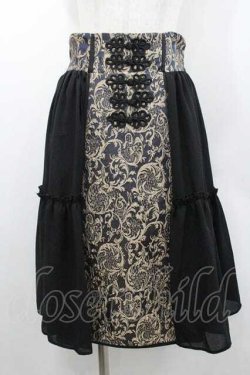 画像1: axes femme kawaii / メイリンスカート  黒 I-26-01-10-103-AX-SK-SA-ZI