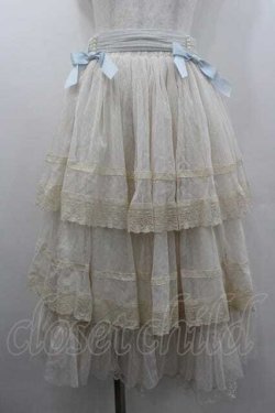 画像1: Hoshibako Works / リボンミルフィーユスカート  サックス I-26-01-10-104-LO-SK-SA-ZI