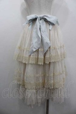 画像3: Hoshibako Works / リボンミルフィーユスカート  サックス I-26-01-10-104-LO-SK-SA-ZI