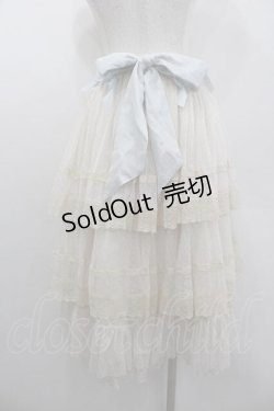 画像3: Hoshibako Works / リボンミルフィーユスカート  サックス I-26-01-10-104-LO-SK-SA-ZI