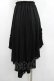 画像2: MARBLE / 前短・後長ロングスカート  ブラック I-26-01-10-110-GO-SK-SA-ZI (2)