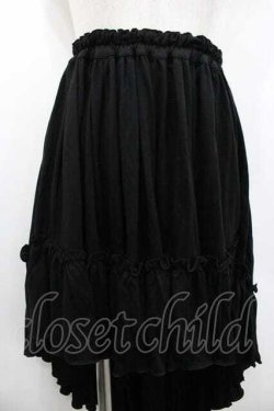 画像3: MARBLE / 前短・後長ロングスカート  ブラック I-26-01-10-110-GO-SK-SA-ZI