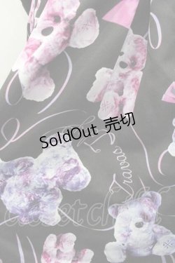 画像3: TRAVAS TOKYO / BEARリボンプリントスカート  黒Ｘパープル I-26-01-10-111-PU-SK-SA-ZI