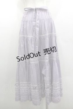 画像4: PINK HOUSE / ギンガムチェックスカート  ラベンダーＸ白チェック I-26-01-10-113-LO-BL-SA-ZI