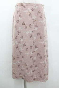 画像1: INGEBORG / リボン柄裾ボタンスカート LL ピンク I-26-01-10-115-LO-SK-SA-ZI