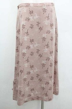 画像2: INGEBORG / リボン柄裾ボタンスカート LL ピンク I-26-01-10-115-LO-SK-SA-ZI