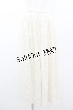 画像1: PINK HOUSE / モチーフ付ニットスカート  アイボリー I-26-01-10-119-LO-SK-SA-ZI