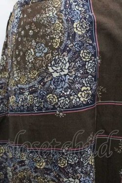 画像3: INGEBORG / 薔薇パネル柄エプロン風スカート M ブラウン I-26-01-10-121-LO-SK-SA-ZI