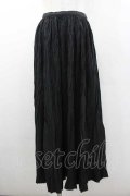 INGEBORG / シワ加工スカート M ブラック I-26-01-10-122-LO-SK-SA-ZI