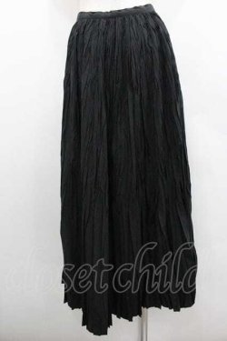画像2: INGEBORG / シワ加工スカート M ブラック I-26-01-10-122-LO-SK-SA-ZI