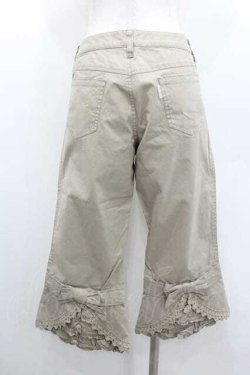 画像2: PINK HOUSE / 裾リボン&レースフリルチノパン L ベージュ I-26-01-10-123-LO-PA-SA-ZI