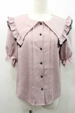 画像1: MA*RS / セーラー三角襟ブラウス  ピンクＸ黒 I-26-01-10-002-EL-BL-SA-ZI