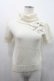 画像1: JESUS DIAMANTE / パールリボンハイネックニットトップス  生成り I-26-01-10-016-JE-TO-SA-ZI (1)
