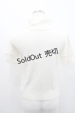 画像2: JESUS DIAMANTE / パールリボンハイネックニットトップス  生成り I-26-01-10-016-JE-TO-SA-ZI