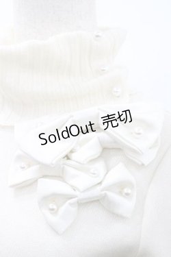 画像3: JESUS DIAMANTE / パールリボンハイネックニットトップス  生成り I-26-01-10-016-JE-TO-SA-ZI