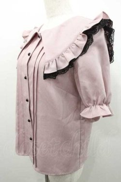 画像4: MA*RS / セーラー三角襟ブラウス  ピンクＸ黒 I-26-01-10-002-EL-BL-SA-ZI