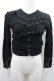 画像1: JESUS DIAMANTE / フロントレースパールボタンニットカーデ  黒 I-26-01-10-017-JE-TO-SA-ZI (1)