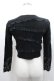 画像2: JESUS DIAMANTE / フロントレースパールボタンニットカーデ  黒 I-26-01-10-017-JE-TO-SA-ZI (2)