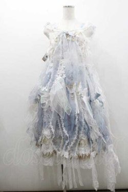 画像1: NINEODES（海外ロリィタ） / 海月&フラワープリントチュールパール重ねジャンパースカート  ピンク I-26-01-13-047-0-OP-SA-ZI