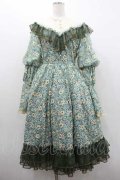 Neo-Ludwig / フラワーレースハイネックワンピース  グリーンＸ白 I-26-01-13-048-0-OP-SA-ZI