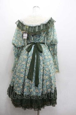 画像2: Neo-Ludwig / フラワーレースハイネックワンピース  グリーンＸ白 I-26-01-13-048-0-OP-SA-ZI