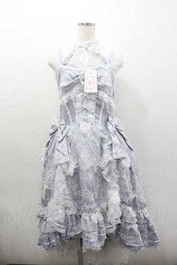 画像1: Garden Cat / 蝶&ローズカメオリボン刺繍ジャンパースカート  ラベンダー I-26-01-13-049-0-OP-SA-ZI