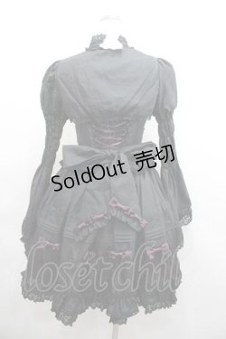 画像4: Little Bear Lolita / ショートボレロ&編み下げジャンパースカートセット  黒Ｘ紫 I-26-01-13-054-0-OP-SA-ZI