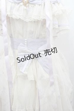 画像3: Bramblerose / リボンフラワーレースボリュームジャンパースカートセット  白ＸサックスＸラベンダー I-26-01-13-055-0-OP-SA-ZI