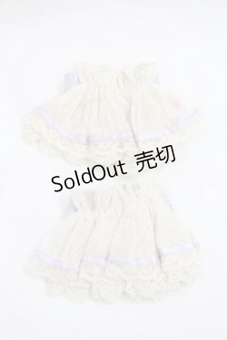 画像6: Bramblerose / リボンフラワーレースボリュームジャンパースカートセット  白ＸサックスＸラベンダー I-26-01-13-055-0-OP-SA-ZI